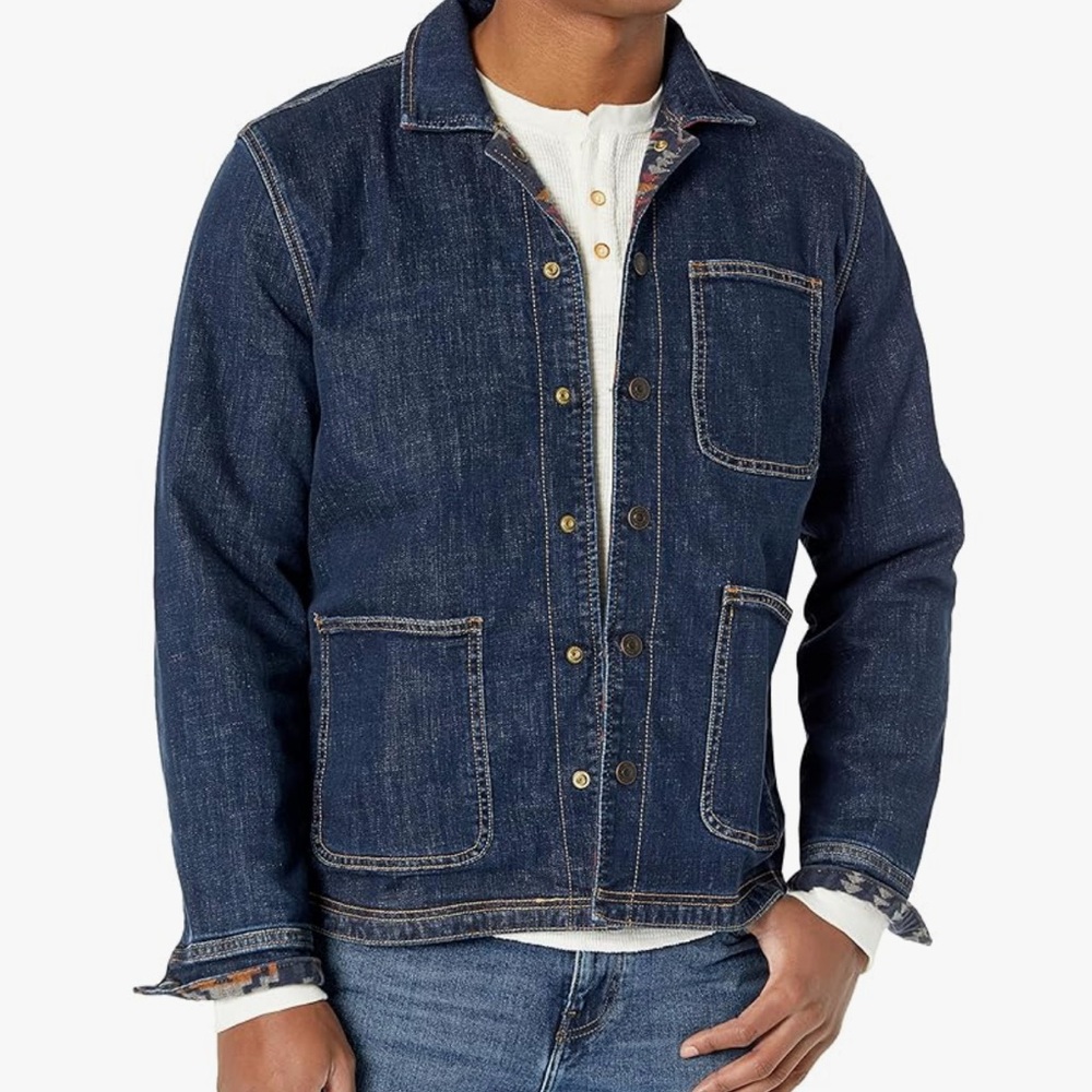 Lucky Brand NWOT Denim Jacket—lined and reversible large (think Yellowstone)